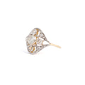 Edwardian Old European Cut Diamond Platinum and 18K Gold Ring