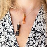 18k Gold Coral Figa Charm With Diamond Bracelet