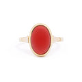 Coral and 14k Gold Ring