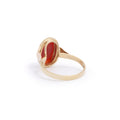 Coral and 14k Gold Ring