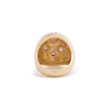 Ruby Starburst Bombe 18K Gold Dome Ring