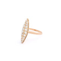 Victorian Diamond Navette 14k Gold Ring