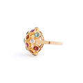 Large Multi-Stone 18k Gold Sputnik Ring