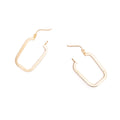 14K Gold Squared Hoop Earrings