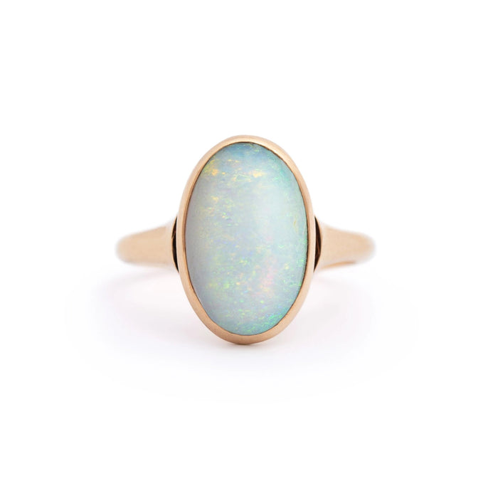 Opal and 14k Rosy-Yellow Gold Ring