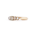 Victorian 5-Stone Pearl and Old Cut Diamond 18k Gold Ring