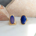 Lapis And 14k Gold Sculptural Ring