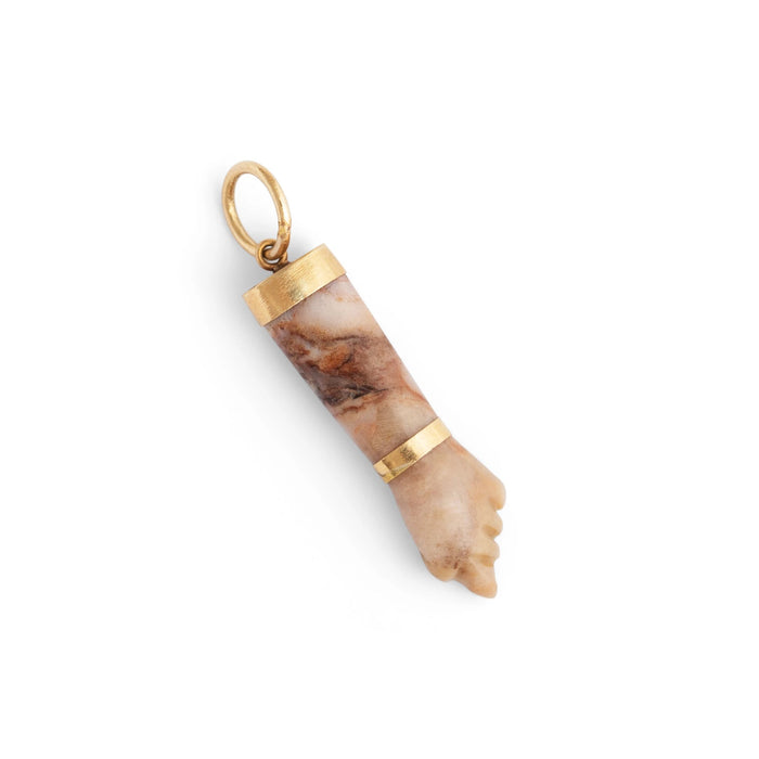 Agate and 18k Gold Figa Charm