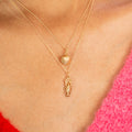 Clam Shell 18K Gold Charm