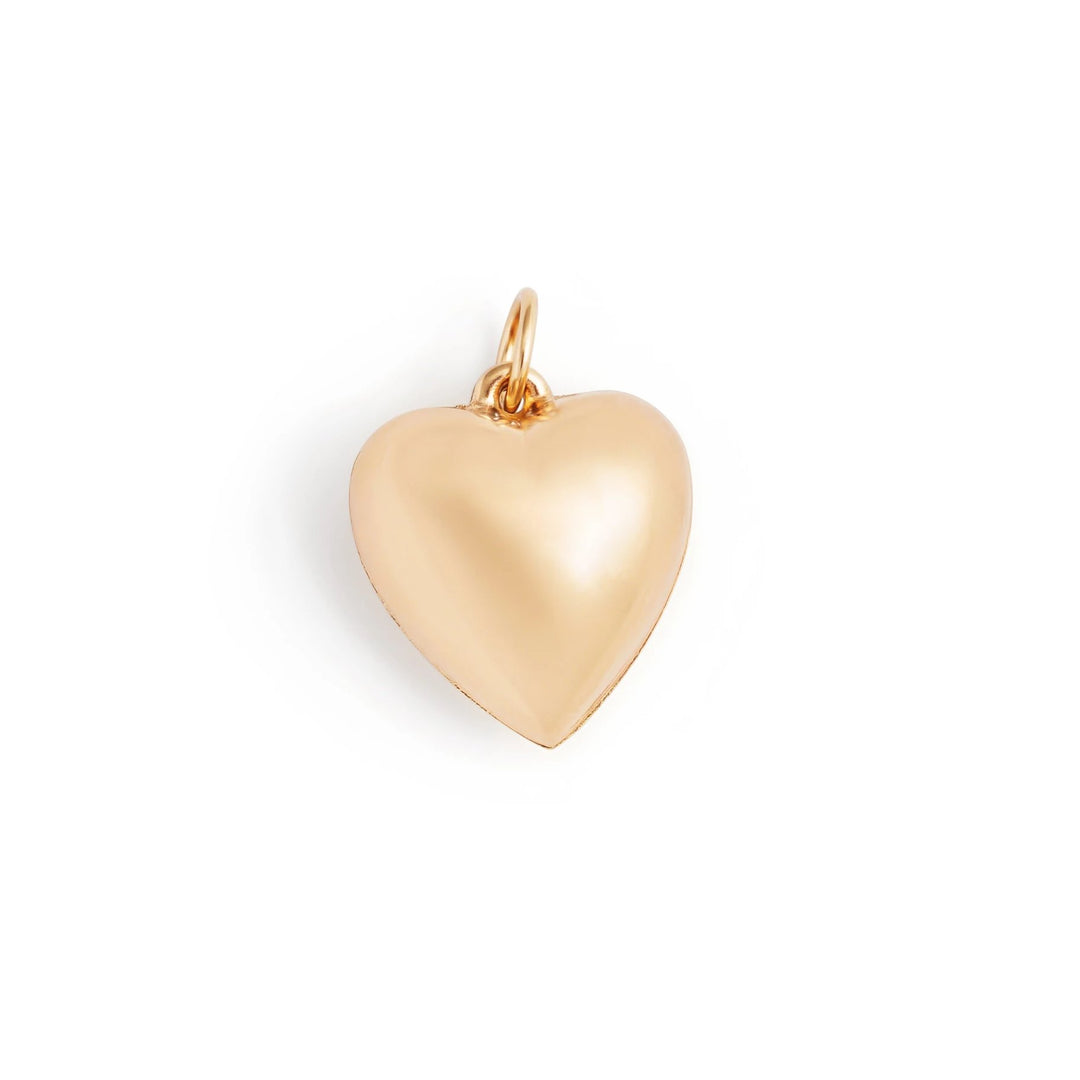 Puffy Heart 14k Gold Charm