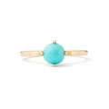 Turquoise and 14k Gold Solitaire Ring