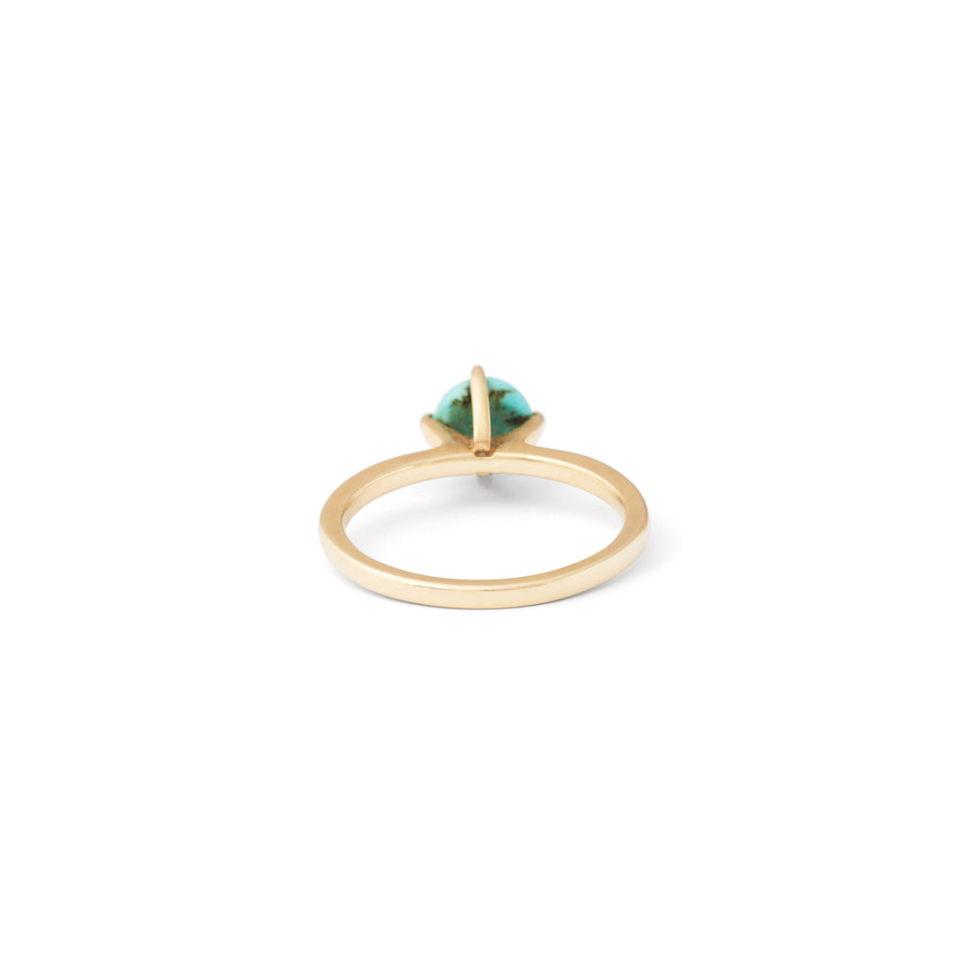 Turquoise and 14k Gold Solitaire Ring
