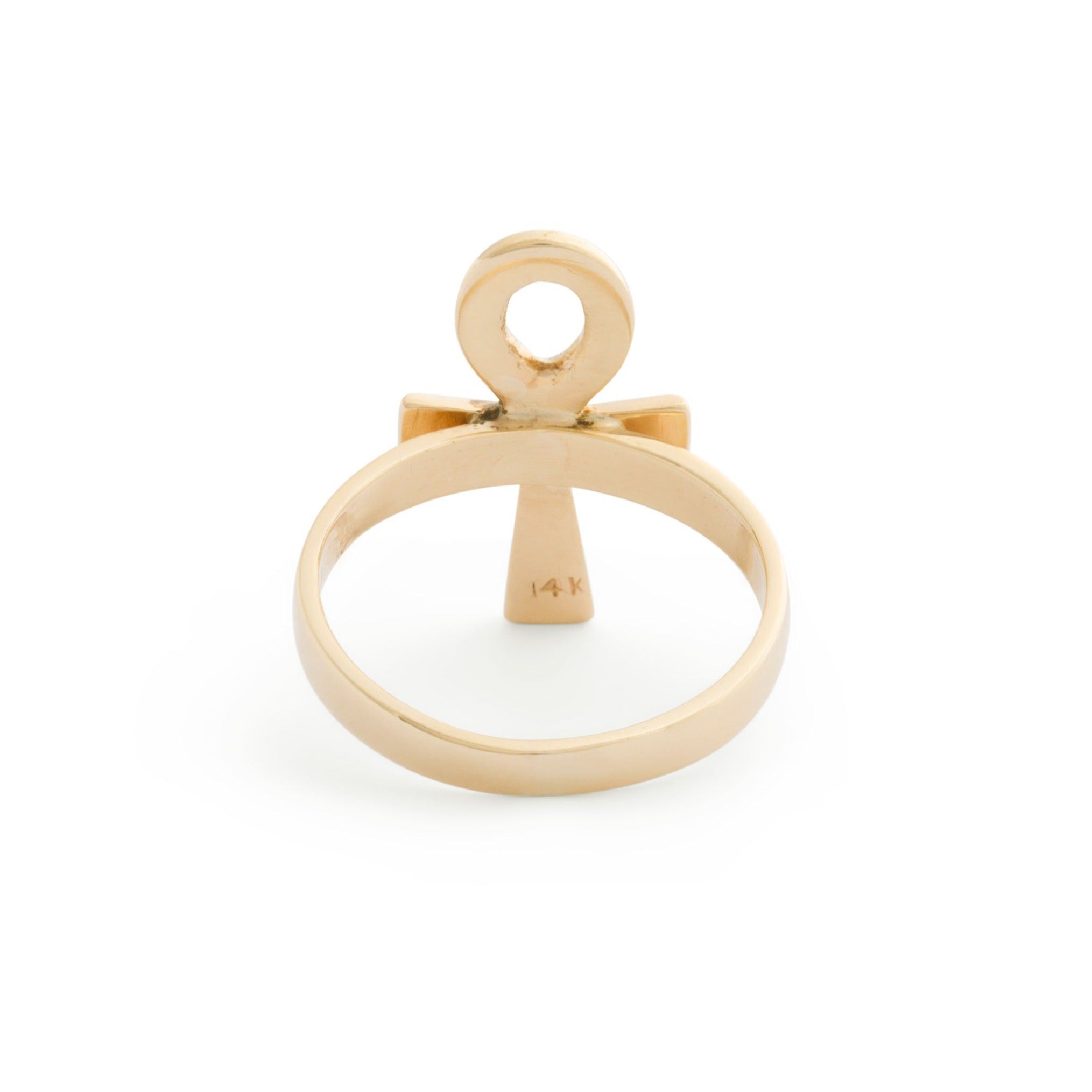 Ankh 14k Gold Ring