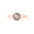 Victorian Old Mine Cut Solitaire and 14k Rose Gold Ring
