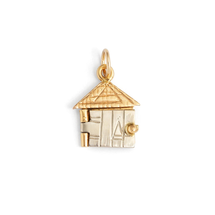 Movable Tri-Color 18k Gold Lover's Cottage Charm