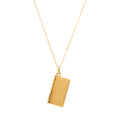 Envelope and Love Letter 18k Gold and Sapphire Necklace