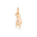 Italian Realistic Mano Cornuto 14k Gold Charm