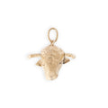 Bull's Head 18K Gold Charm