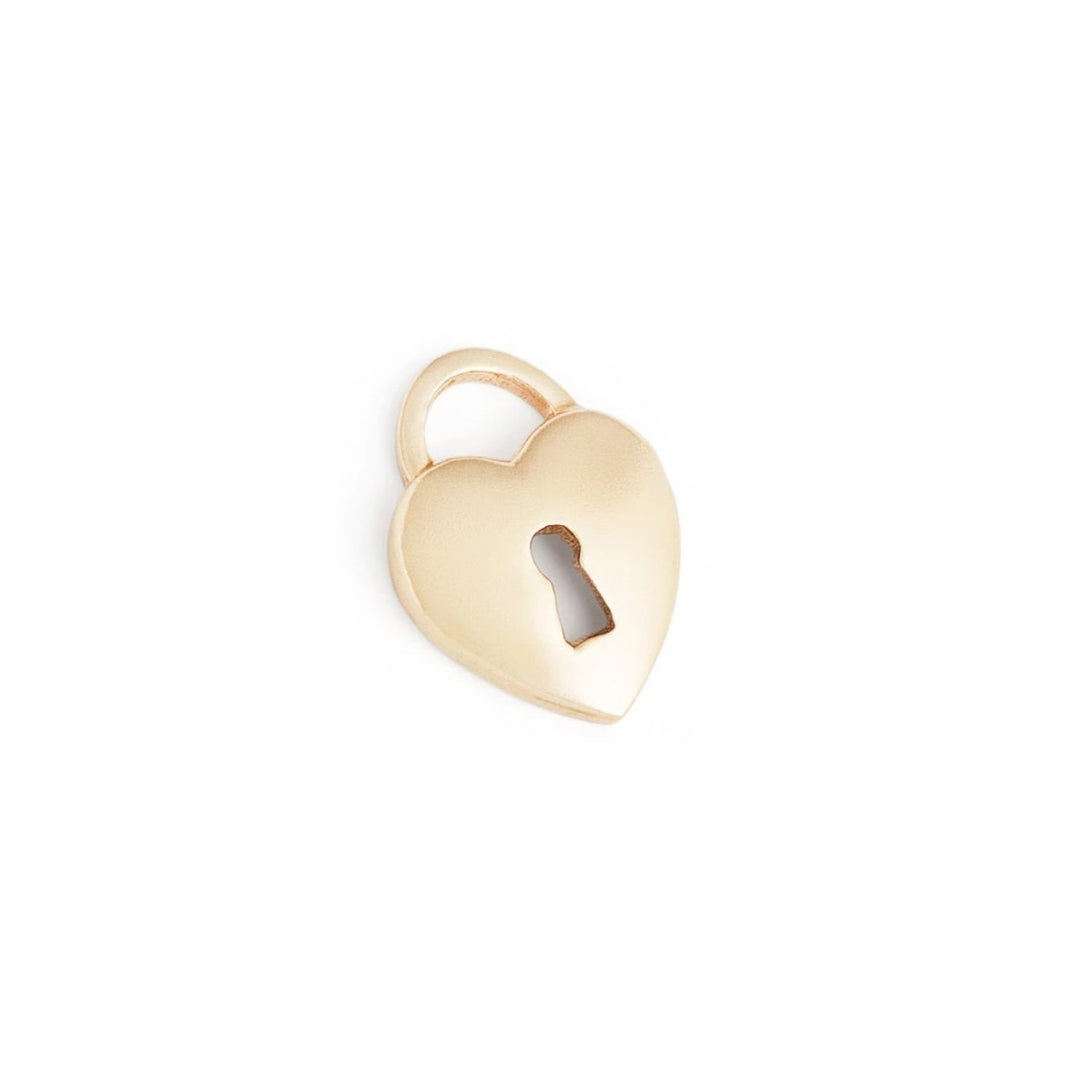 Petite Heart Lock 14k Gold Charm