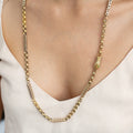 Victorian 15k Gold Chain Necklace With Hand Clasp