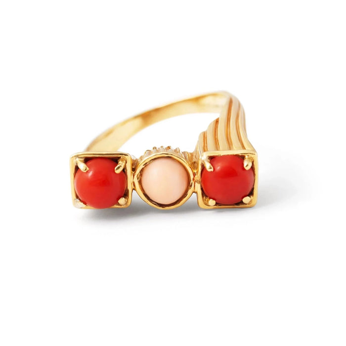 Tiffany & Co. Coral and 18k Gold Ring