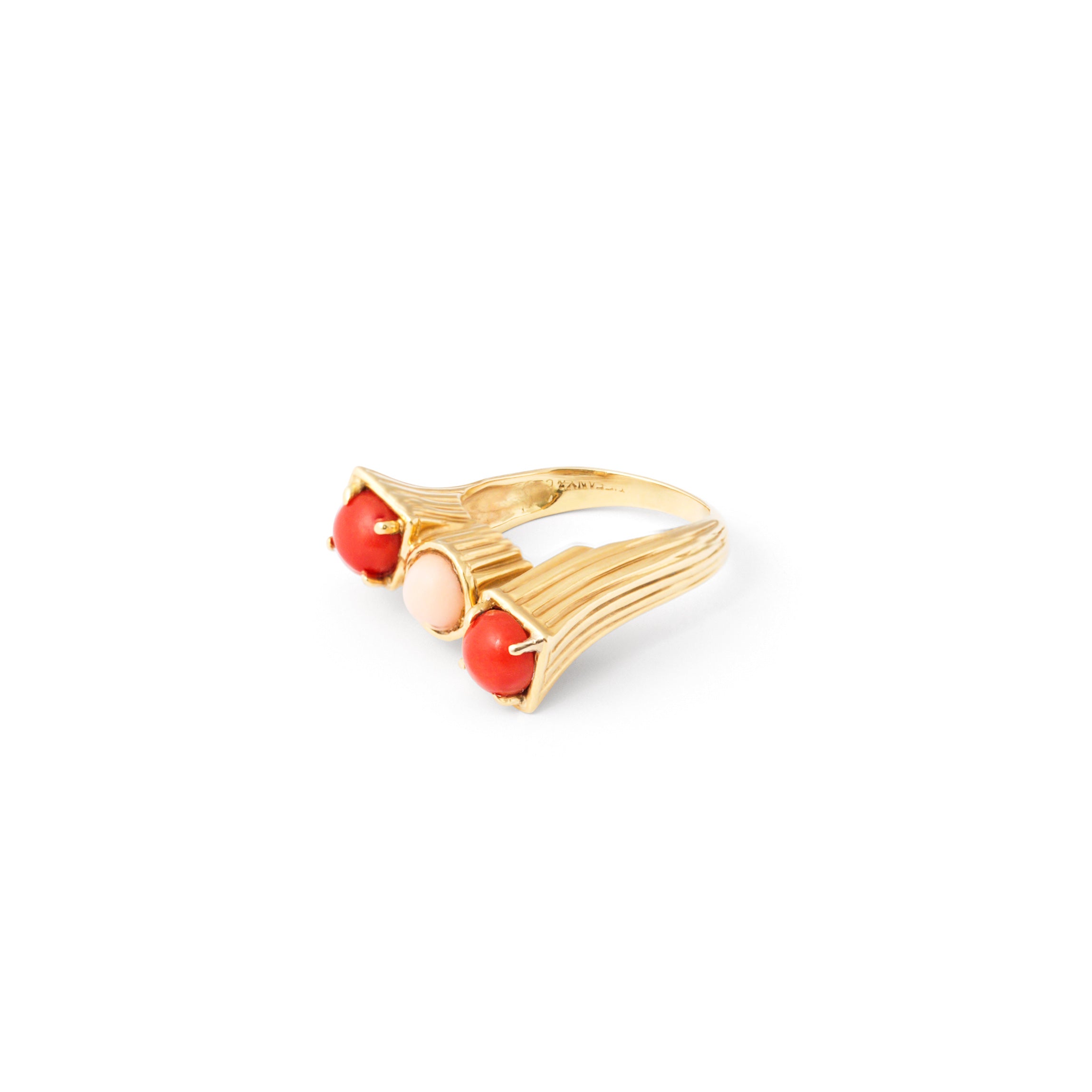 Tiffany & Co. Coral and 18k Gold Ring