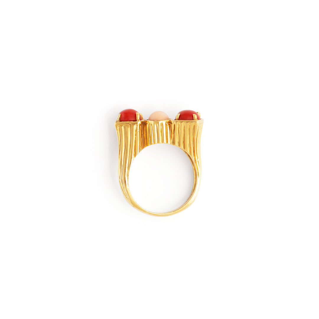 Tiffany & Co. Coral and 18k Gold Ring