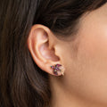 Victorian Swallow Garnet and 14k Gold Earrings