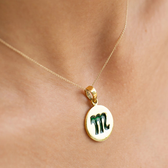 Scorpio 18k Gold and Plique-À-Jour enamel Zodiac charm