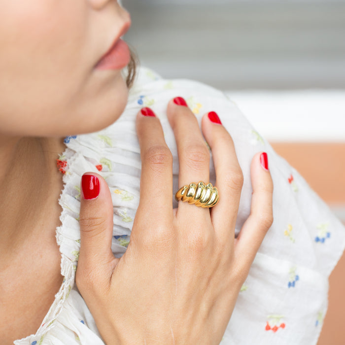 Cartier Fluted Dome 18k Gold Ring