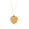 English 9k Yellow Gold Engraved Scrolling Heart Locket