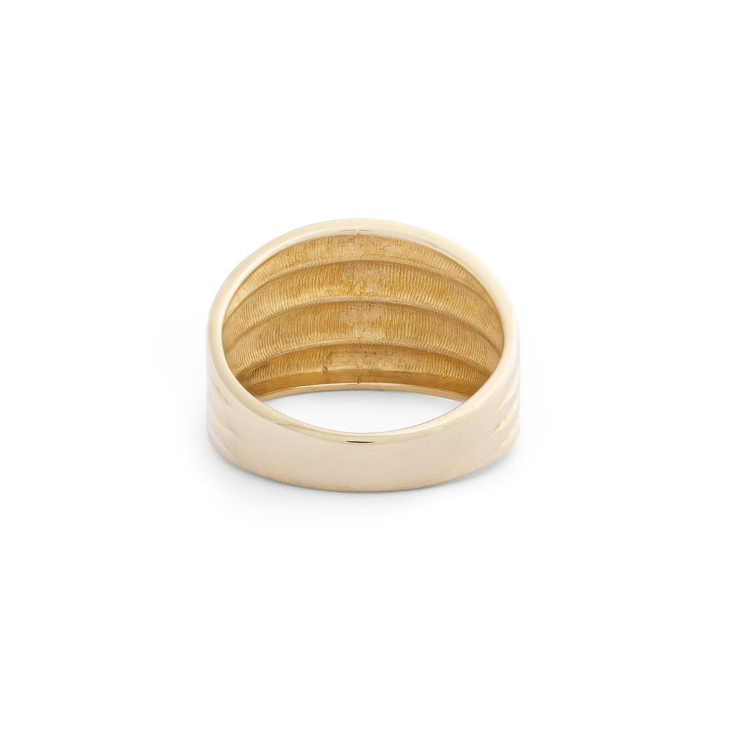 Ribbed 10k Gold Ring