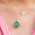 Aries 14K Gold and Carved Chalcedony Charm