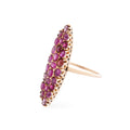Victorian Ruby and 14k Gold Navette Ring