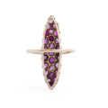 Victorian Ruby and 14k Gold Navette Ring