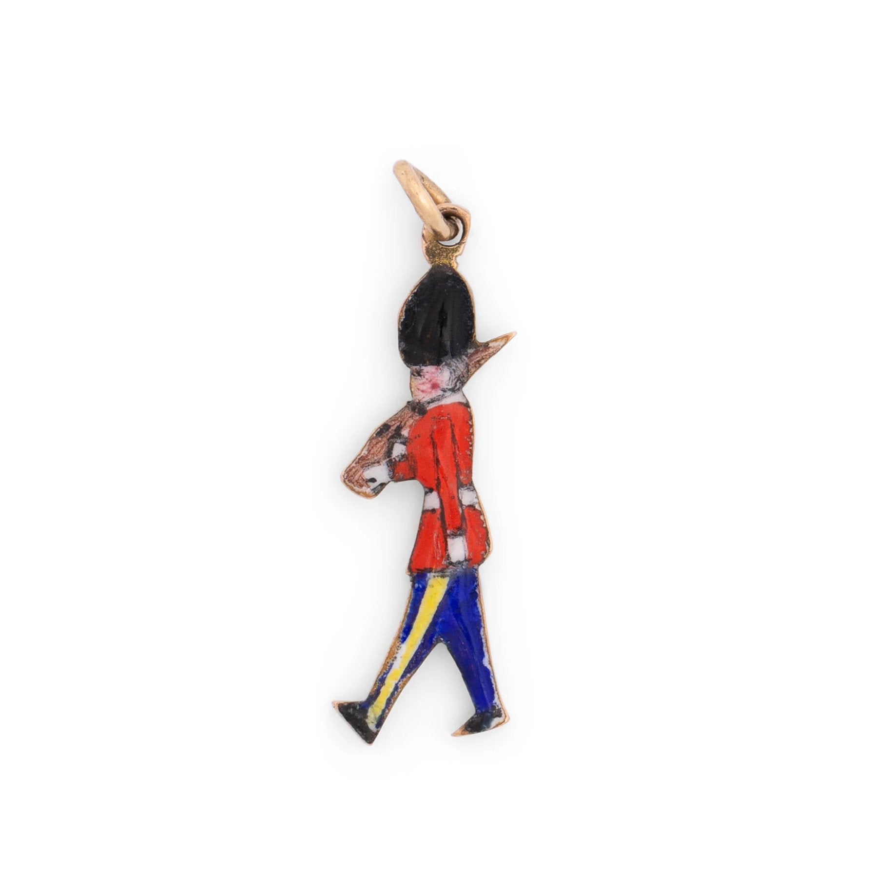 English Queen's Guard 9k Gold and Enamel Charm