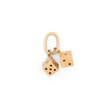 Italian Petite Pair of Dice 14K Gold Charm