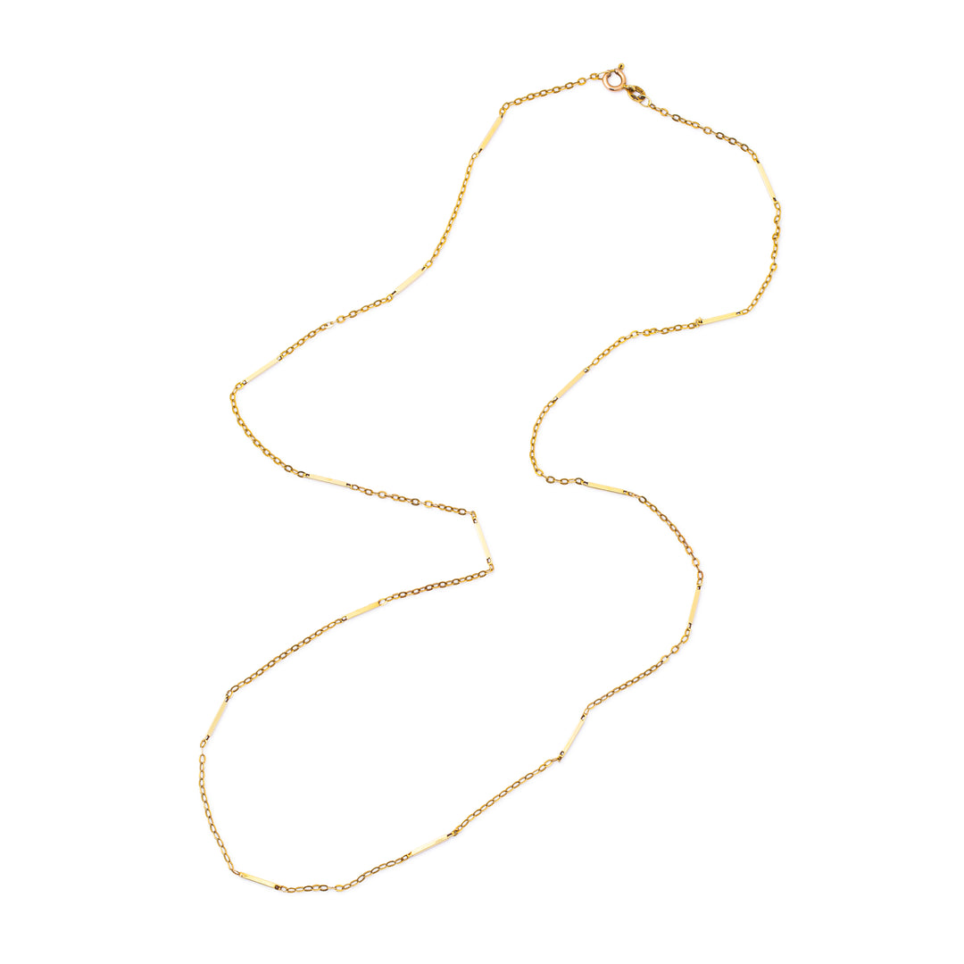 Italian Belcher Link 14k Gold Long Chain 27" Necklace