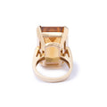 Large Citrine and 14k Gold Cocktail Ring