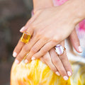 Large Citrine and 14k Gold Cocktail Ring