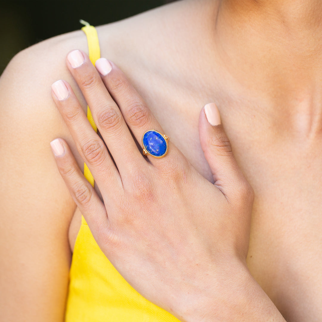 Lapis Lazuli and 18k Gold Ring