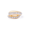 Cartier Diamond and 18k Gold Crossover Ring