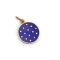 Starry Blue Enamel and 18K Gold Charm