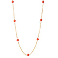 Italian 14k Gold And Coral Bead 16