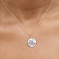 Gemini Enamel And 14k Gold Zodiac Charm