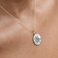 Gemini Enamel And 14k Gold Zodiac Charm