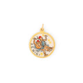 Gemini Enamel And 14k Gold Zodiac Charm