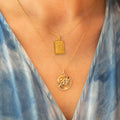 Taurus 14k Gold Domed Zodiac Charm