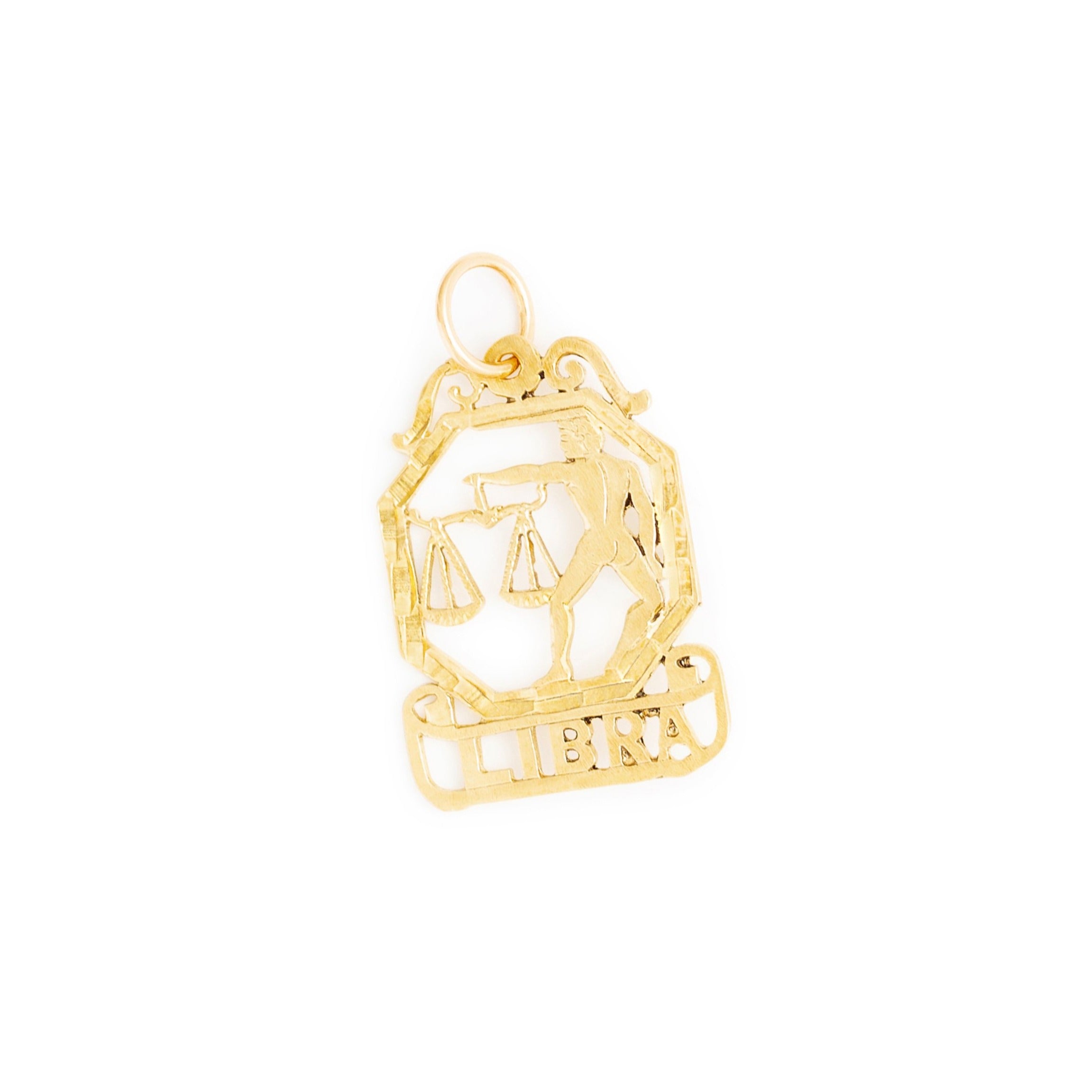 Libra 14k Gold Zodiac Charm