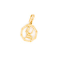 Virgo 9k Gold Octagonal Zodiac Charm